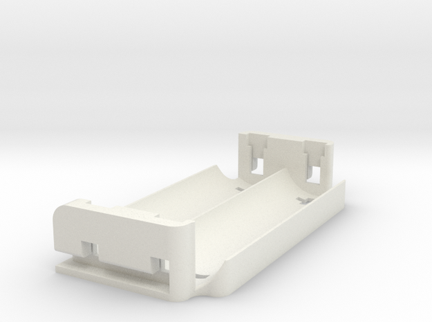 Dual 18650 Parallel Sled for Alpinetech P+ in White Natural Versatile Plastic