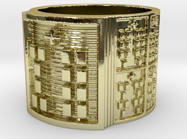OYEKUNPITI Ring Size 14 in 18k Gold Plated Brass