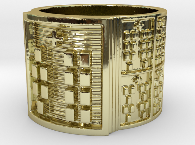 OYEKUNDI Ring Size 14 in 18k Gold Plated Brass