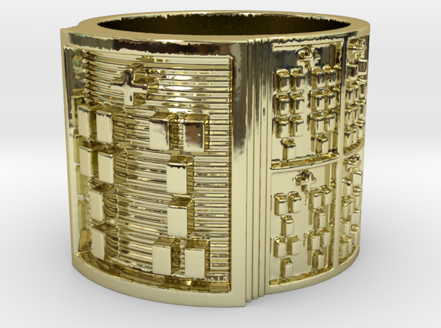 IWORIJAUNI Ring Size 11-13 in 18k Gold Plated Brass: 12 / 66.5