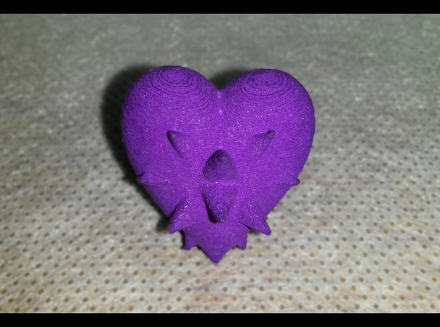 Heartspikes in Purple Processed Versatile Plastic