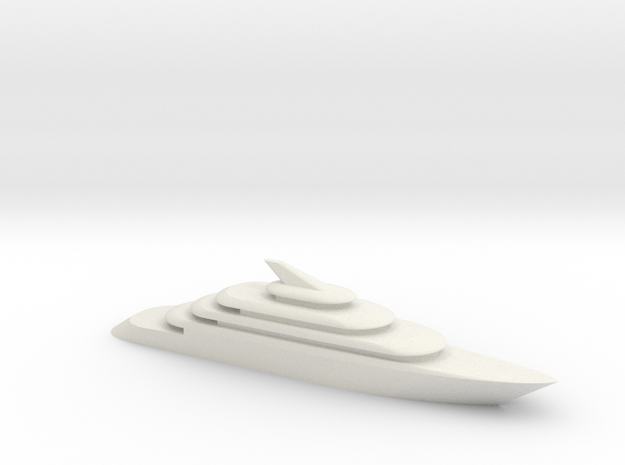 80m Yacht Model in White Natural Versatile Plastic