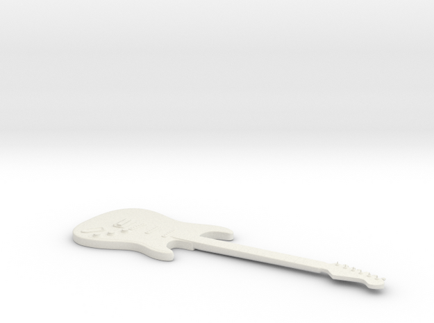 Electric Guitar (Stratocaster)! in White Natural Versatile Plastic: 1:12