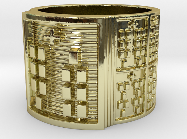OBARAKANA Ring Size 14 in 18k Gold Plated Brass