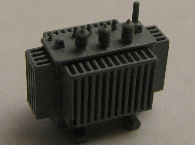 Electric Transformer H0 Scale 1:87 in Tan Fine Detail Plastic