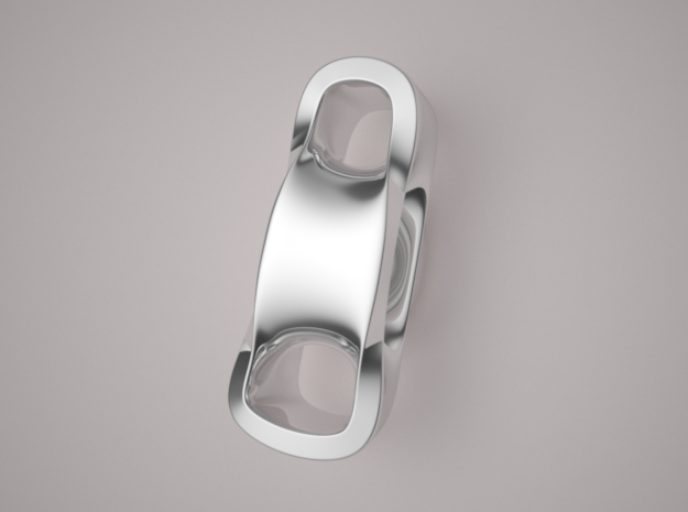Triple Cube Silver 099 in Polished Silver