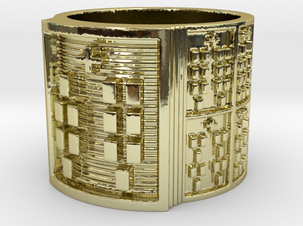 OKANADI Ring Size 11-13 in 18k Gold Plated Brass: 12 / 66.5