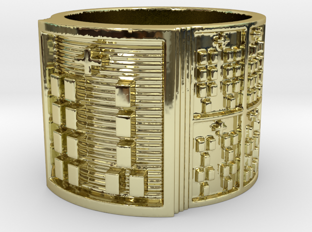 OGUNDAYEKUN Size 13.5 in 18k Gold Plated Brass