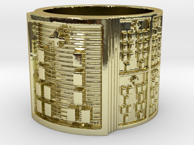 OGUNDAROSO Ring Size 11-13 in 18k Gold Plated Brass: 12 / 66.5