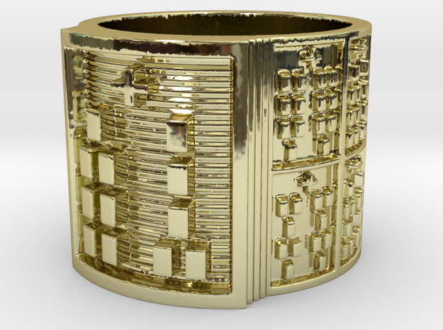 OGUNDABARA Ring Size 11-13 in 18k Gold Plated Brass: 12 / 66.5