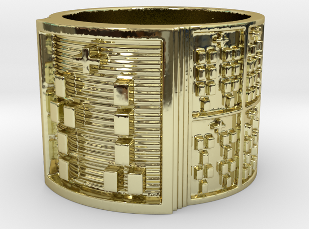 OGUNDATETURA Ring Size 14 in 18k Gold Plated Brass