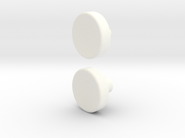 Spinner button in White Processed Versatile Plastic