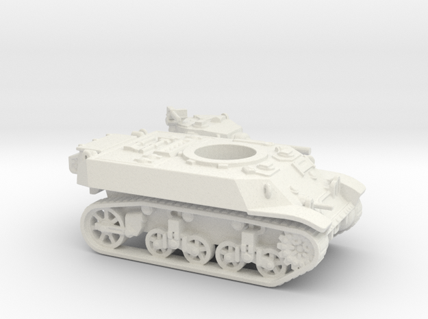 M3 Stuart tank (USA) 1/100 in White Natural Versatile Plastic