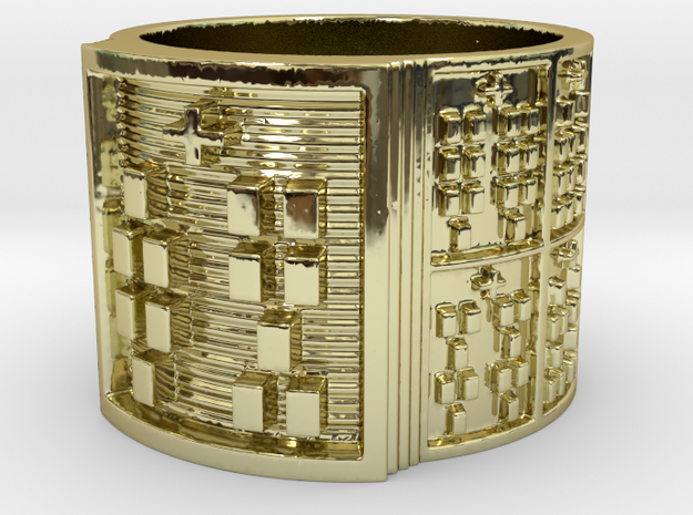 OTRUPONDI Ring Size 14 in 18k Gold Plated Brass