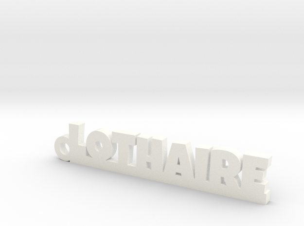 LOTHAIRE Keychain Lucky in White Processed Versatile Plastic