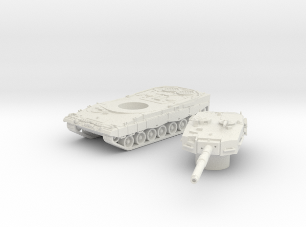 Leopard II tank (Germany) 1/87 in White Natural Versatile Plastic