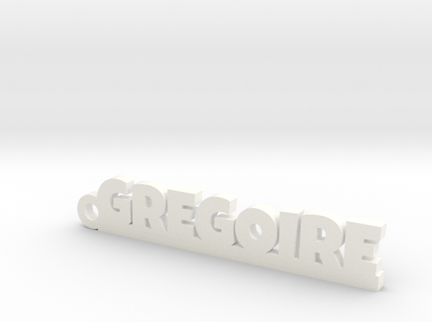 GREGOIRE Keychain Lucky in White Processed Versatile Plastic