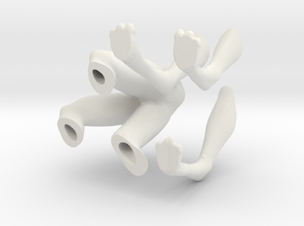 Arex Legs 1:6 scale Version 2 in White Natural Versatile Plastic
