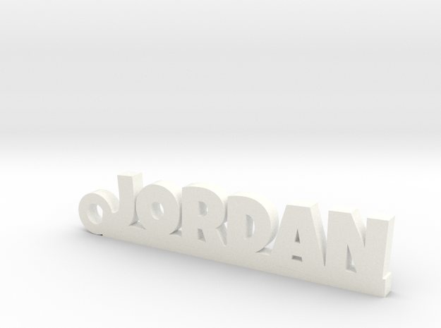 JORDAN Keychain Lucky in White Processed Versatile Plastic