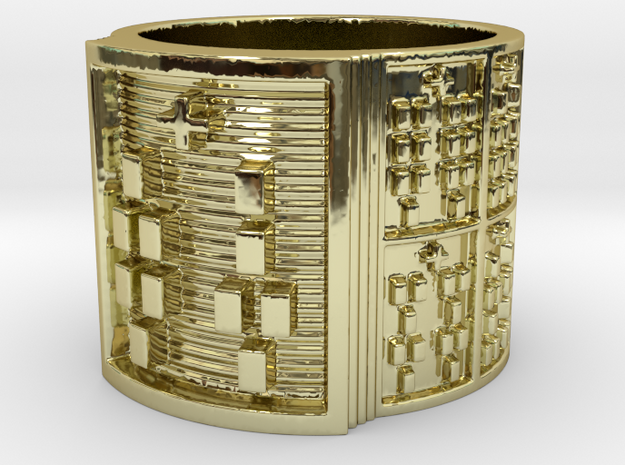 IRETEUNTEDI Ring Size 11-13 in 18k Gold Plated Brass: 12 / 66.5