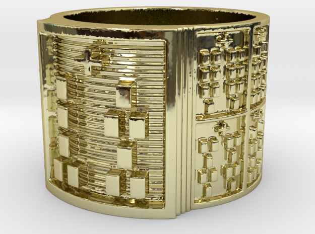 OSHEOMOLU Ring Size 14 in 18k Gold Plated Brass