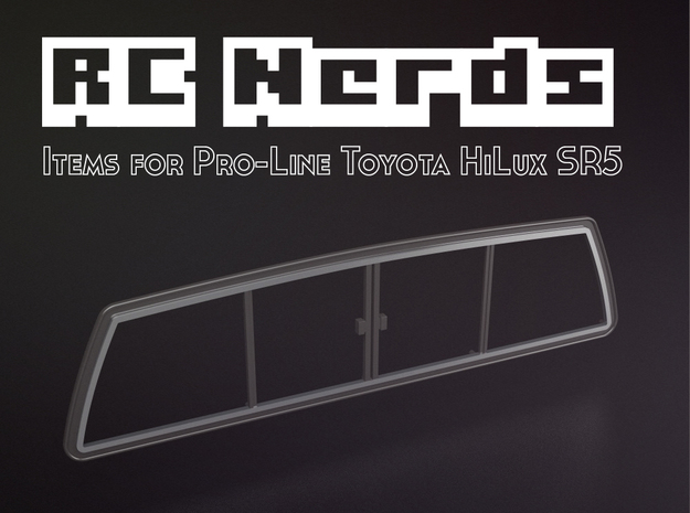 RCN017 rear window frame for Pro-Line Toyota SR5  in White Natural Versatile Plastic