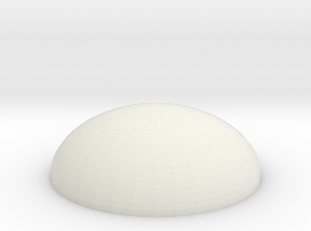 Dome Base 25mm in White Natural Versatile Plastic