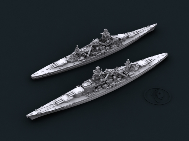 KM BC [Bundle] Scharnhorst + Gneisenau in Tan Fine Detail Plastic: 1:2400
