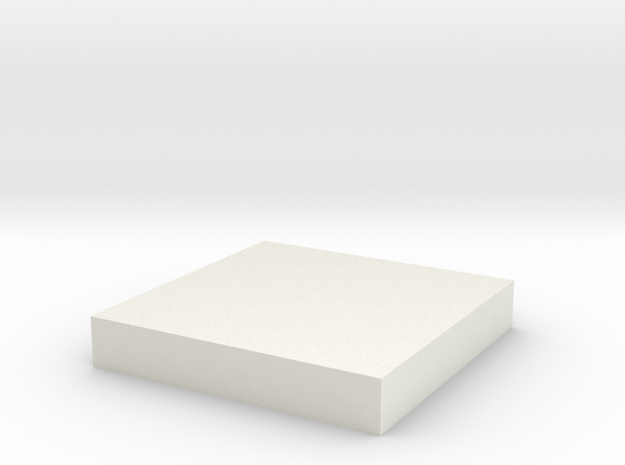 30mm Square in White Natural Versatile Plastic