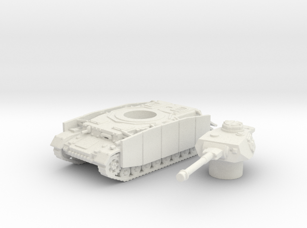 Pz.Kpfw. IV Ausf. tank (Germany) 1/144 in White Natural Versatile Plastic