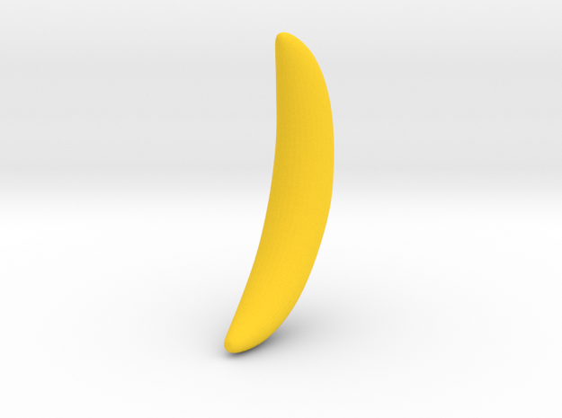 Smooth Banana in Yellow Processed Versatile Plastic