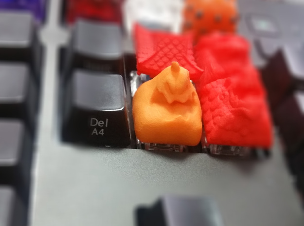 keycap Mr.pumpkin DSA size - cherry MX in Orange Processed Versatile Plastic