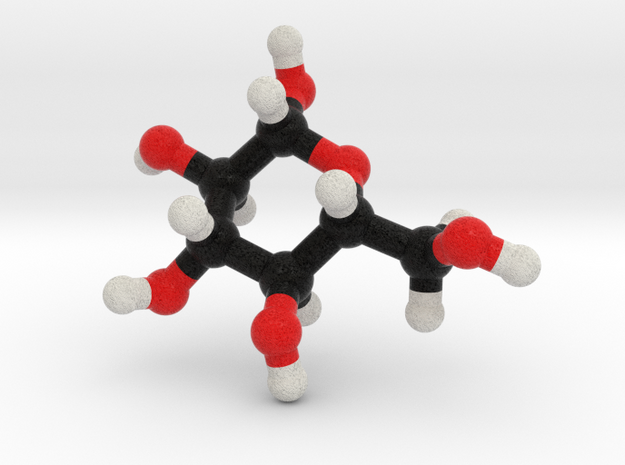 Glucose Molecule Model. 3 Sizes. in Full Color Sandstone: 1:10