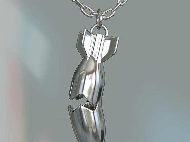 Peace Pendant in Polished Silver