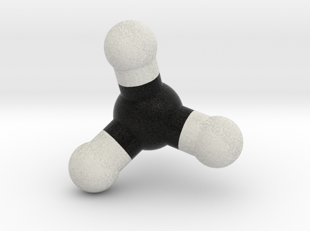 Methane Molecule Model. 3 Sizes. in Full Color Sandstone: 1:10