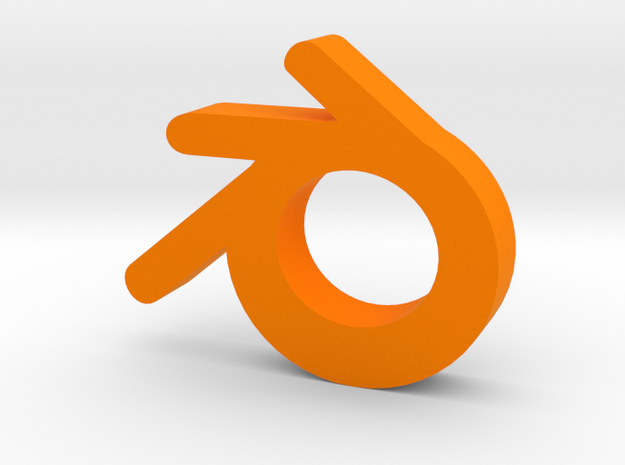 Blender logo in Orange Processed Versatile Plastic