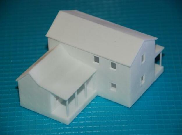 CBR Section Foreman House - Z Scale in White Natural Versatile Plastic