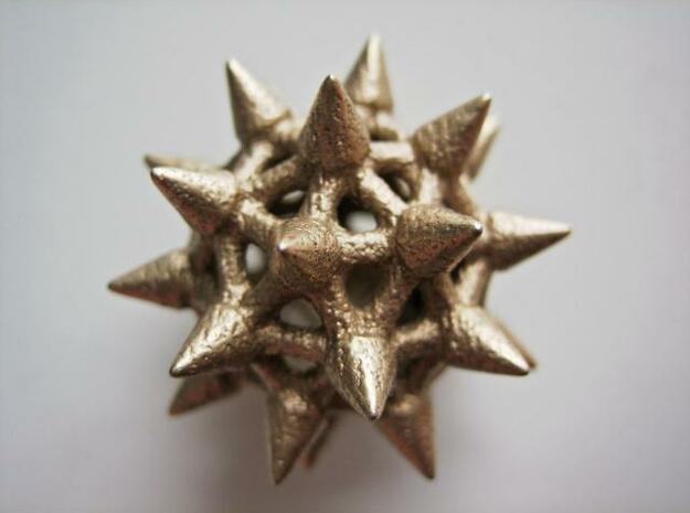 Spike Ball Six in Polished Bronzed Silver Steel