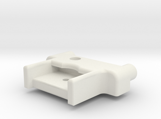 M05 Battery Mount Offset (Right Side) in White Natural Versatile Plastic