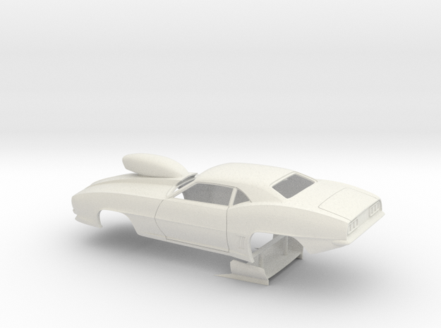 1/24 Pro Mod 69 Camaro W Scoop in White Natural Versatile Plastic