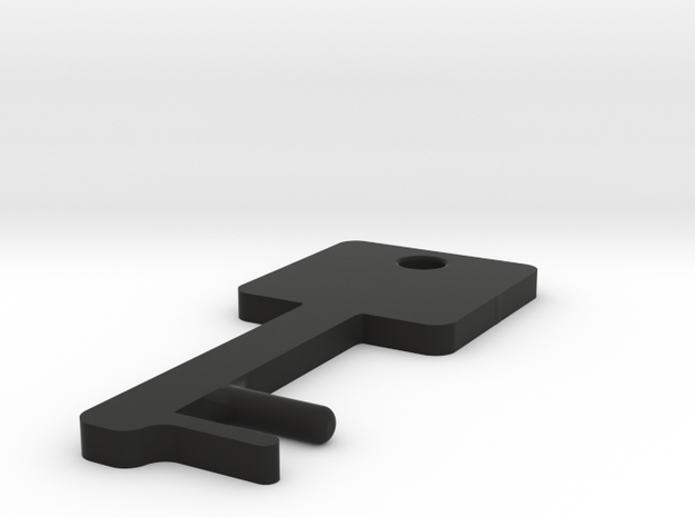 Square Key Shaped SmartPhone Stand in Black Natural Versatile Plastic