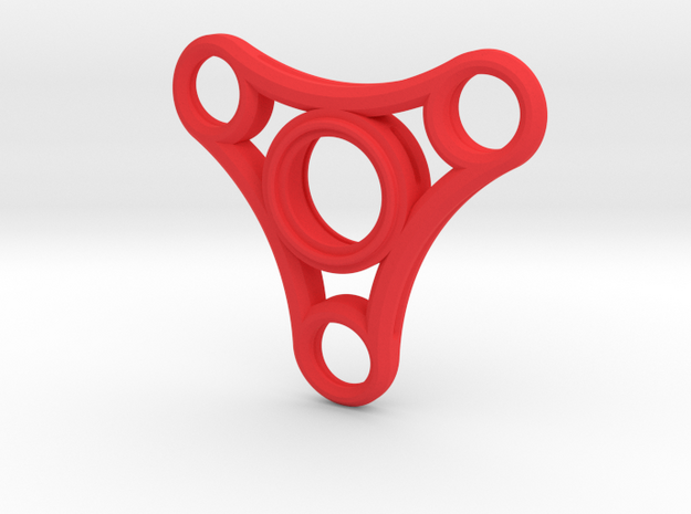 "UFO" Fidget Spinner - Deluxe in Red Processed Versatile Plastic