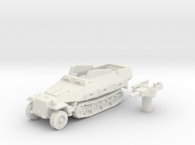 Sd.Kfz 251 vehicle (Germany) 1/144 in White Natural Versatile Plastic