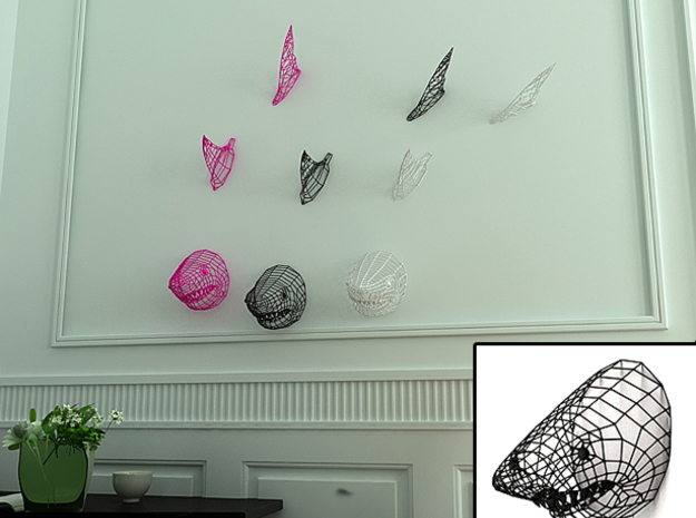 Shark swimming on your Wall :) in White Natural Versatile Plastic