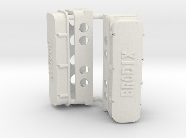 Brodix BBC Heads and Valve Covers 1/8 in White Natural Versatile Plastic