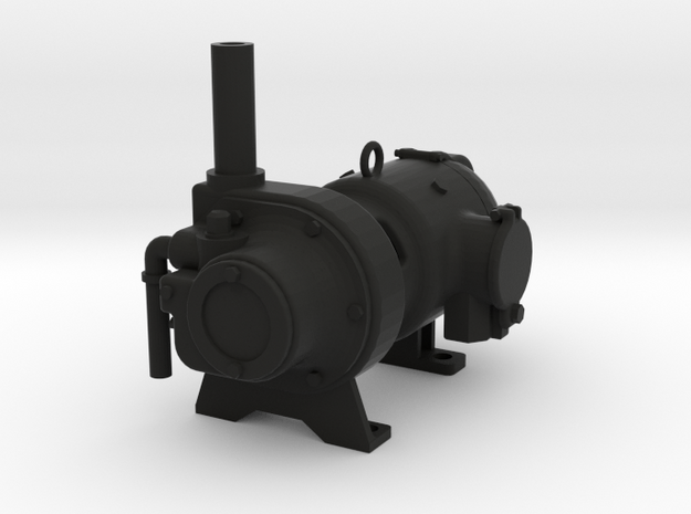 TurboGenerator1.5.stl in Black Natural Versatile Plastic