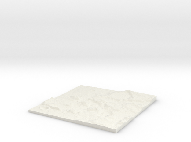 Custom-able Diorama Base 02 in White Natural Versatile Plastic