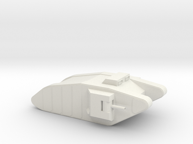 1:144 Mk1 Tank  in White Natural Versatile Plastic