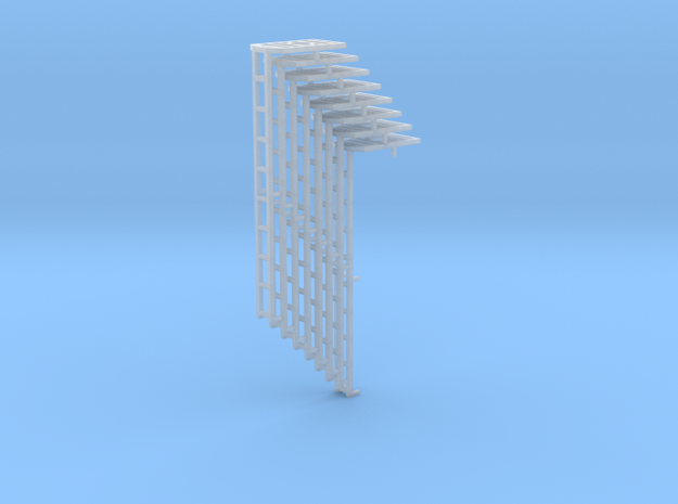 Signal ladders with platform vertical ladder in Tan Fine Detail Plastic