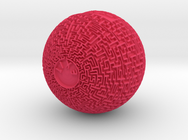 Maze Orb  in Pink Processed Versatile Plastic